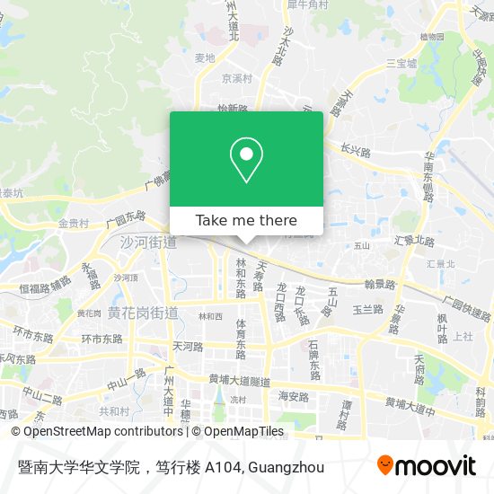 暨南大学华文学院，笃行楼 A104 map