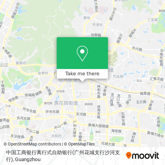 中国工商银行离行式自助银行(广州花城支行沙河支行) map