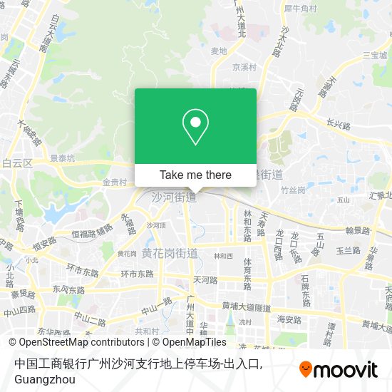 中国工商银行广州沙河支行地上停车场-出入口 map