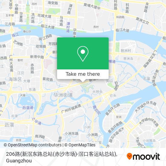 206路(新滘东路总站(赤沙市场)-滘口客运站总站) map