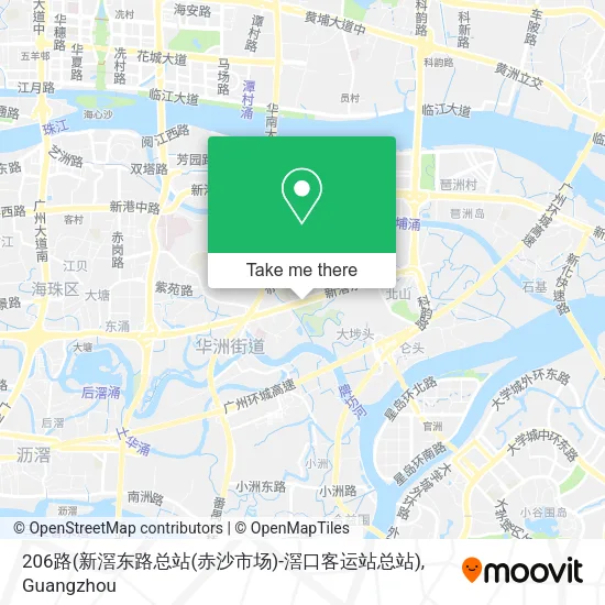 206路(新滘东路总站(赤沙市场)-滘口客运站总站) map