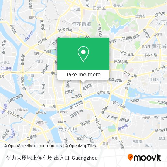 侨力大厦地上停车场-出入口 map