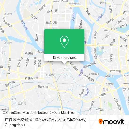 广佛城巴3线(滘口客运站总站-大沥汽车客运站) map