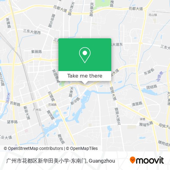 广州市花都区新华田美小学-东南门 map