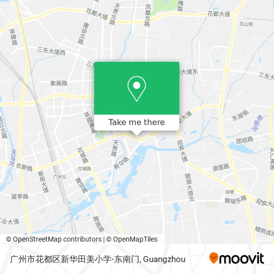 广州市花都区新华田美小学-东南门 map