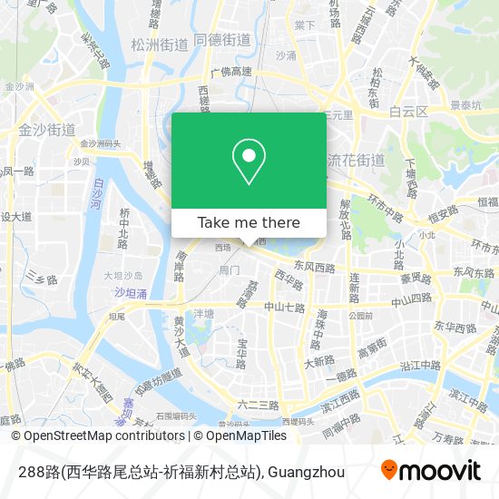 288路(西华路尾总站-祈福新村总站) map