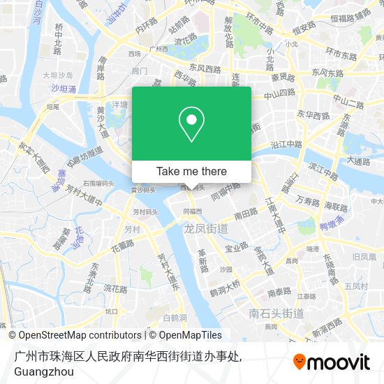 广州市珠海区人民政府南华西街街道办事处 map