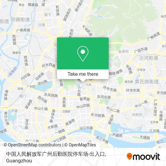 中国人民解放军广州后勤医院停车场-出入口 map