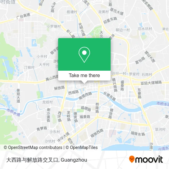 大西路与解放路交叉口 map