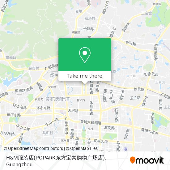 H&M服装店(POPARK东方宝泰购物广场店) map