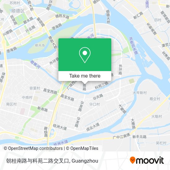朝桂南路与科苑二路交叉口 map