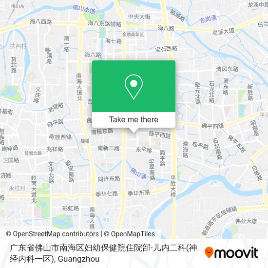 广东省佛山市南海区妇幼保健院住院部-儿内二科(神经内科一区) map