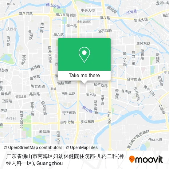 广东省佛山市南海区妇幼保健院住院部-儿内二科(神经内科一区) map