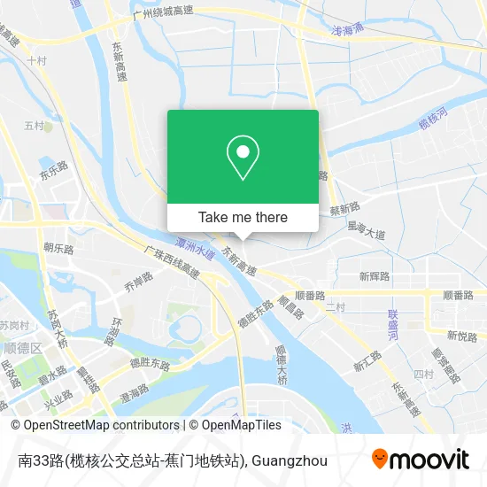 南33路(榄核公交总站-蕉门地铁站) map