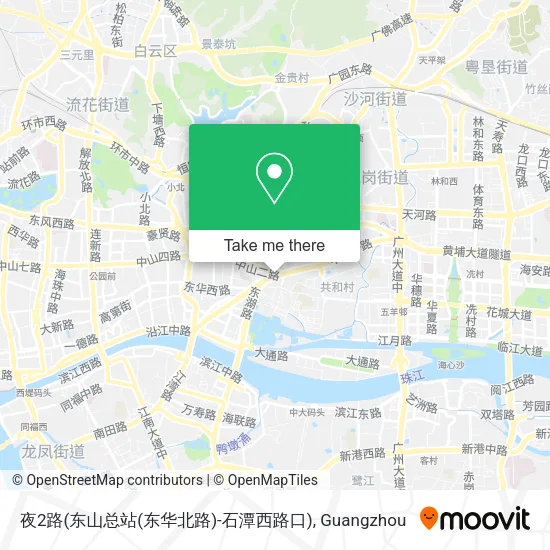夜2路(东山总站(东华北路)-石潭西路口) map