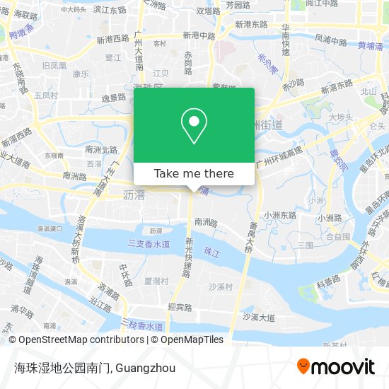 海珠湿地公园南门 map