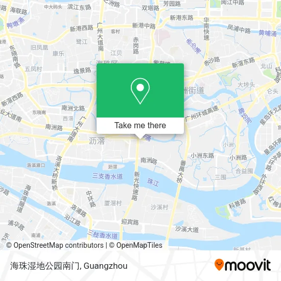 海珠湿地公园南门 map