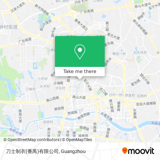 刀士制衣(番禺)有限公司 map