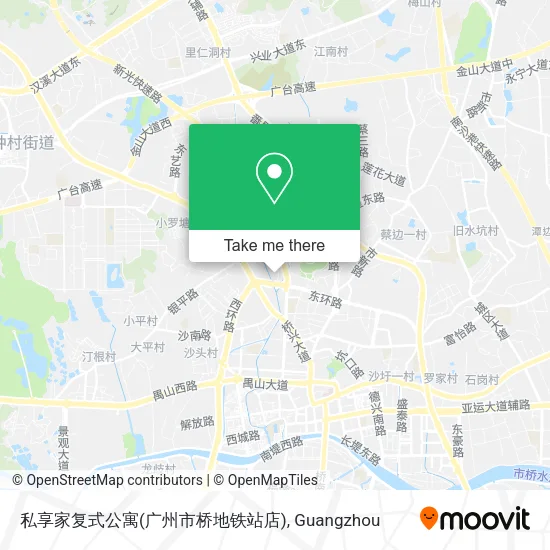 私享家复式公寓(广州市桥地铁站店) map