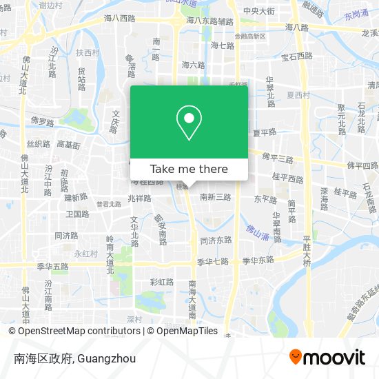 南海区政府 map
