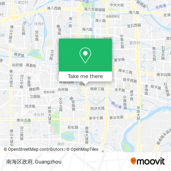 南海区政府 map