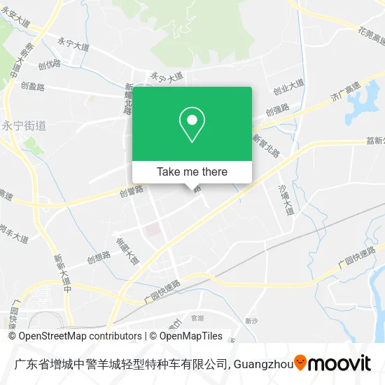 广东省增城中警羊城轻型特种车有限公司 map