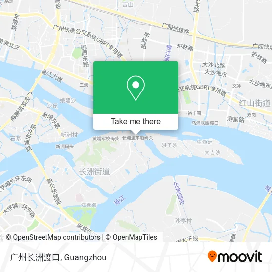 广州长洲渡口 map