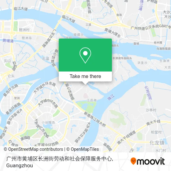 广州市黄埔区长洲街劳动和社会保障服务中心 map