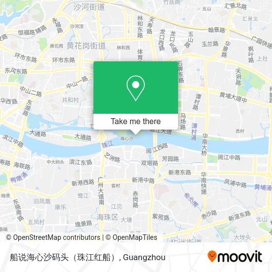 船说海心沙码头（珠江红船） map
