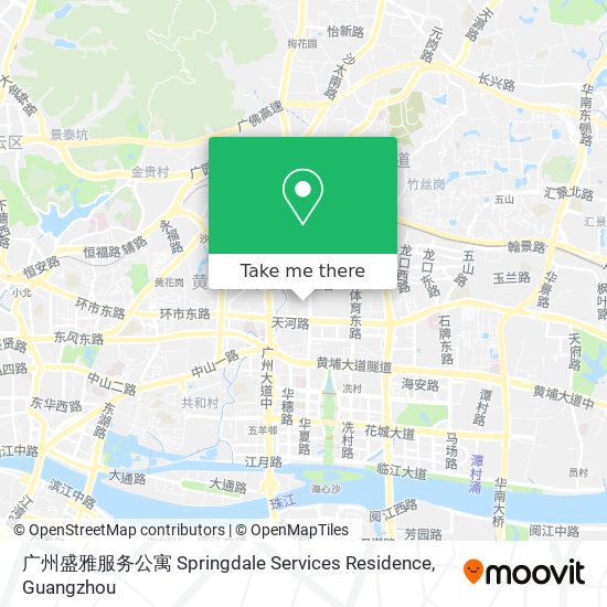 广州盛雅服务公寓 Springdale Services Residence map