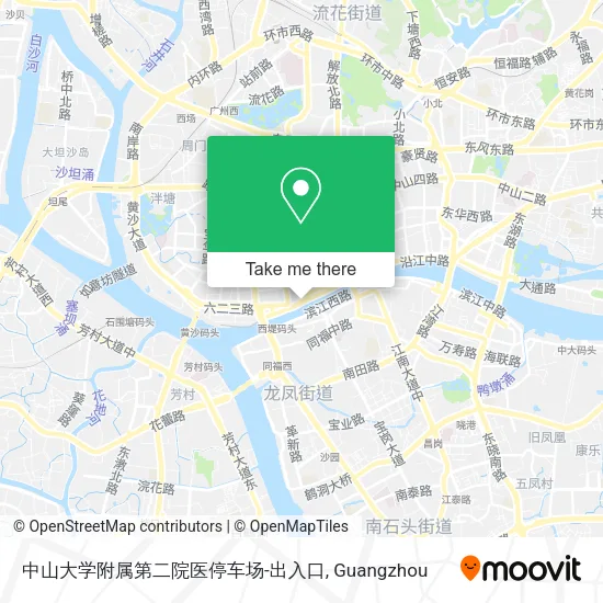 中山大学附属第二院医停车场-出入口 map