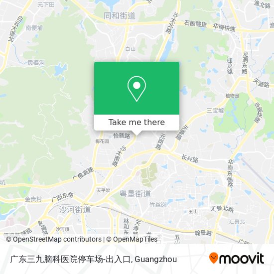 广东三九脑科医院停车场-出入口 map