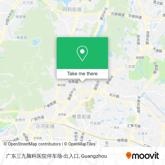 广东三九脑科医院停车场-出入口 map