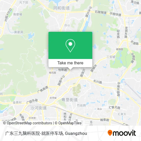 广东三九脑科医院-就医停车场 map