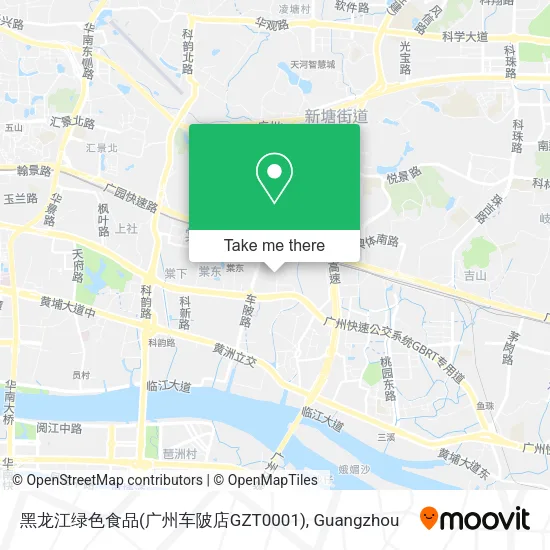 黑龙江绿色食品(广州车陂店GZT0001) map