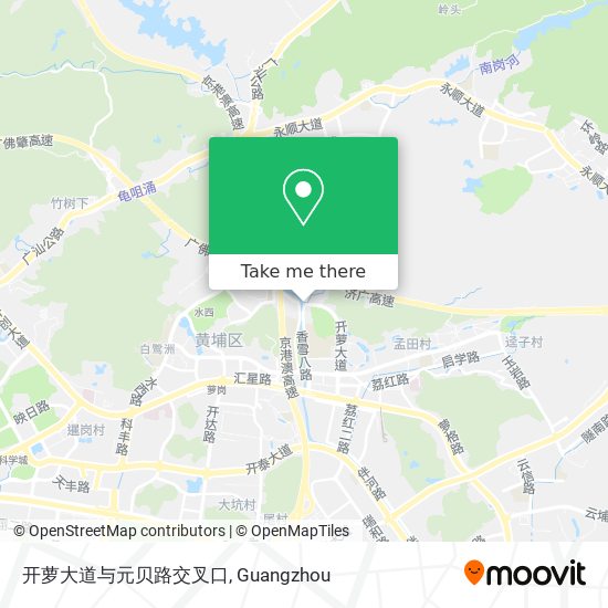 开萝大道与元贝路交叉口 map