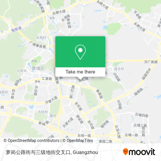 萝岗公路街与三级地街交叉口 map