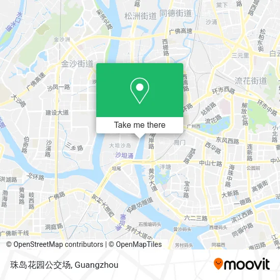 珠岛花园公交场 map