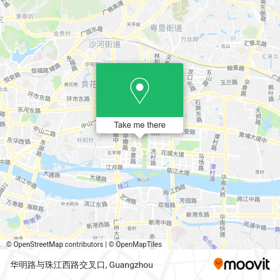 华明路与珠江西路交叉口 map