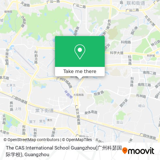 The CAS International School Guangzhou(广州科瑟国际学校) map