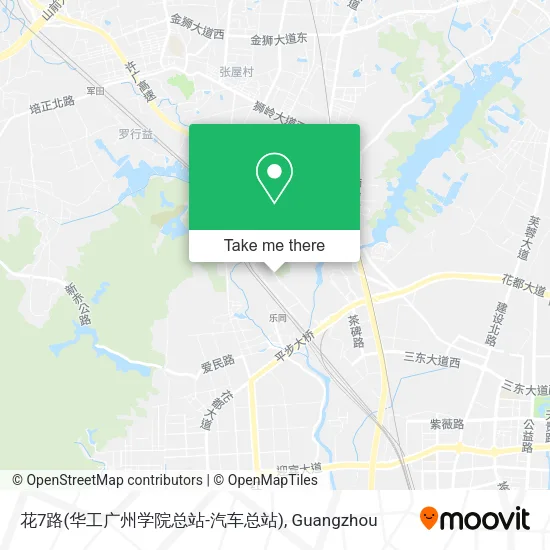 花7路(华工广州学院总站-汽车总站) map