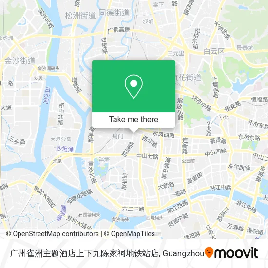 广州雀洲主题酒店上下九陈家祠地铁站店 map