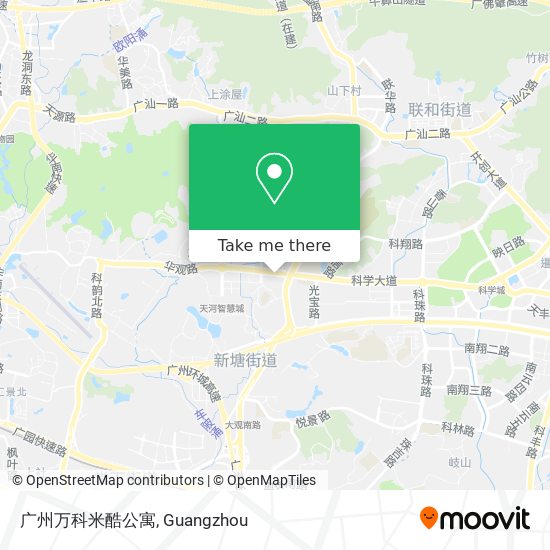 广州万科米酷公寓 map