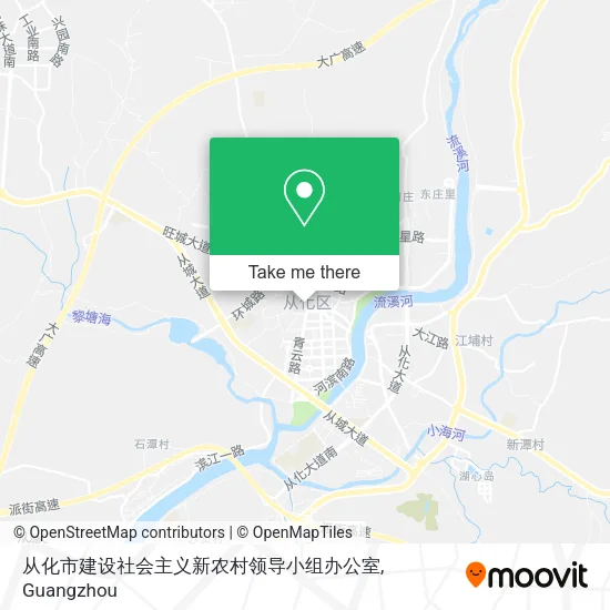 从化市建设社会主义新农村领导小组办公室 map