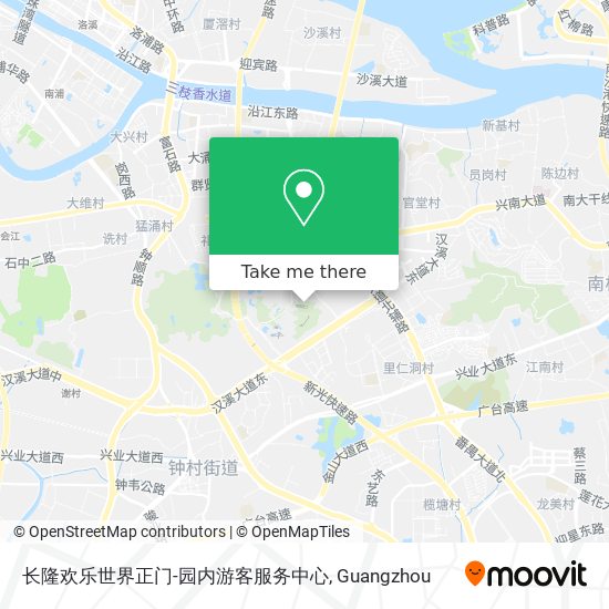 长隆欢乐世界正门-园内游客服务中心 map
