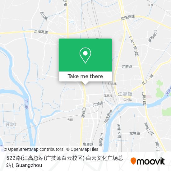 522路(江高总站(广技师白云校区)-白云文化广场总站) map