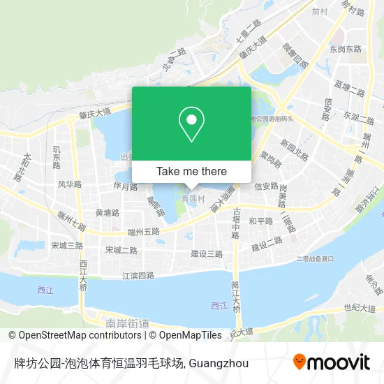 牌坊公园-泡泡体育恒温羽毛球场 map