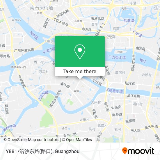 Y881/沿沙东路(路口) map