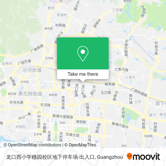 龙口西小学穗园校区地下停车场-出入口 map