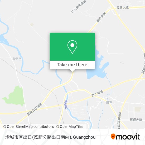 增城市区出口(荔新公路出口南向) map